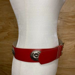 Red Concho Fashion Belt